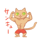 ムキムキニャンコたち（個別スタンプ：1）