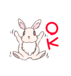 茶うさぎさんと白うさぎさん（個別スタンプ：5）