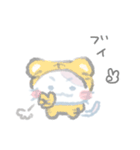 水色ねこ*冬（個別スタンプ：33）