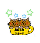 cat ＆ dog in teacup（個別スタンプ：22）