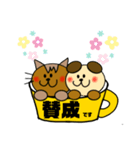 cat ＆ dog in teacup（個別スタンプ：36）