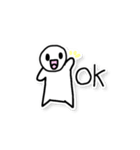 白くてまるっこい子！しろまる君！（個別スタンプ：19）