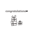 モノクロ大人のsimpleスタンプ（個別スタンプ：12）