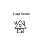 モノクロ大人のsimpleスタンプ（個別スタンプ：23）