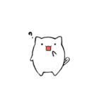 まんまるぽよっこ。ねこ。（個別スタンプ：3）