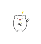 まんまるぽよっこ。ねこ。（個別スタンプ：4）