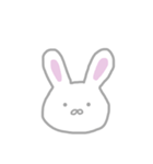 かわいい白うさぎ‪ꪔ̤̮（個別スタンプ：1）