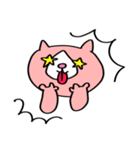 ピンクのハチワレ猫 パート1（個別スタンプ：23）
