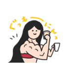 筋肉マメ子（個別スタンプ：1）