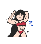 筋肉マメ子（個別スタンプ：4）