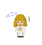 Blonde girl KTR（個別スタンプ：13）