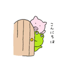 かえるとぶたさん（個別スタンプ：11）