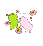 かえるとぶたさん（個別スタンプ：28）
