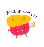 こどもの絵 ちび鬼（個別スタンプ：1）