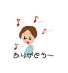 女性の日常生活の絵のスタンプ（個別スタンプ：5）