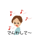 女性の日常生活の絵のスタンプ（個別スタンプ：7）