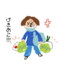 女性の日常生活の絵のスタンプ（個別スタンプ：9）