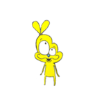 しあわせ黄色いうさぎhappy yellow Rabbit（個別スタンプ：1）