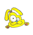 しあわせ黄色いうさぎhappy yellow Rabbit（個別スタンプ：4）