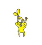 しあわせ黄色いうさぎhappy yellow Rabbit（個別スタンプ：8）