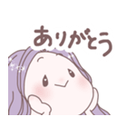 ラベンダーヘアの女の子（個別スタンプ：2）