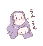 ラベンダーヘアの女の子（個別スタンプ：5）