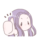 ラベンダーヘアの女の子（個別スタンプ：10）