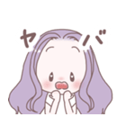 ラベンダーヘアの女の子（個別スタンプ：11）