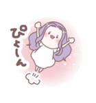 ラベンダーヘアの女の子（個別スタンプ：12）
