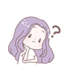 ラベンダーヘアの女の子（個別スタンプ：18）
