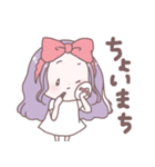 ラベンダーヘアの女の子（個別スタンプ：21）