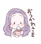 ラベンダーヘアの女の子（個別スタンプ：23）