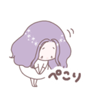 ラベンダーヘアの女の子（個別スタンプ：26）