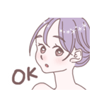 ラベンダーヘアの女の子（個別スタンプ：31）