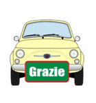クラシック車のイタリア語スタンプ(黄1)（個別スタンプ：5）