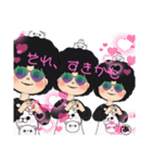 アフロ三姉妹（個別スタンプ：9）