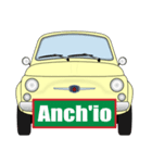 クラシック車のイタリア語スタンプ(黄2)（個別スタンプ：1）
