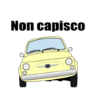 クラシック車のイタリア語スタンプ(黄2)（個別スタンプ：3）