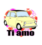 クラシック車のイタリア語スタンプ(黄2)（個別スタンプ：14）