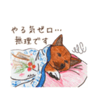 色鉛筆アート作品。〜美濃柴犬編〜（個別スタンプ：23）