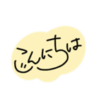 手書き顔付き文字（個別スタンプ：2）