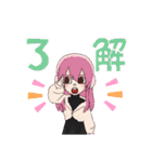 ピンク色好き女子のスタンプ（個別スタンプ：3）