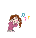 ピンク色好き女子のスタンプ（個別スタンプ：21）