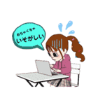 ピンク色好き女子のスタンプ（個別スタンプ：24）