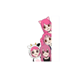 ピンク色好き女子のスタンプ（個別スタンプ：40）