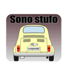 クラシック車のイタリア語スタンプ(黄3)（個別スタンプ：9）