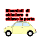 クラシック車のイタリア語スタンプ(黄3)（個別スタンプ：13）