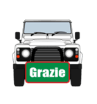 4WD乗りの為のイタリア語スタンプ(white1)（個別スタンプ：5）