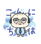 ウィッグねこ（個別スタンプ：3）