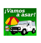 4WD乗りの為のスペイン語スタンプ(white3)（個別スタンプ：6）
